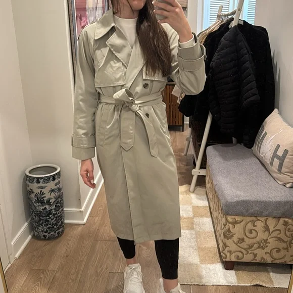 Abercrombie & Fitch Beige Trench Coat - Picture 5 of 5